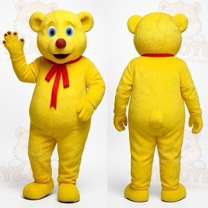 Yellow Bear Mascot Costume