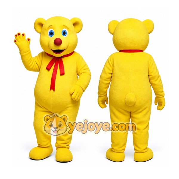 Yellow Bear Mascot Costume