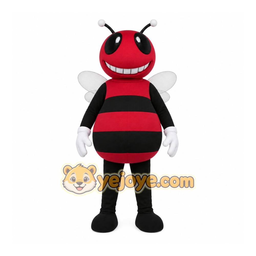 Red Bee Mascot Costume Red Bee Mascot Costume