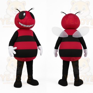 Red Bee Mascot Costume