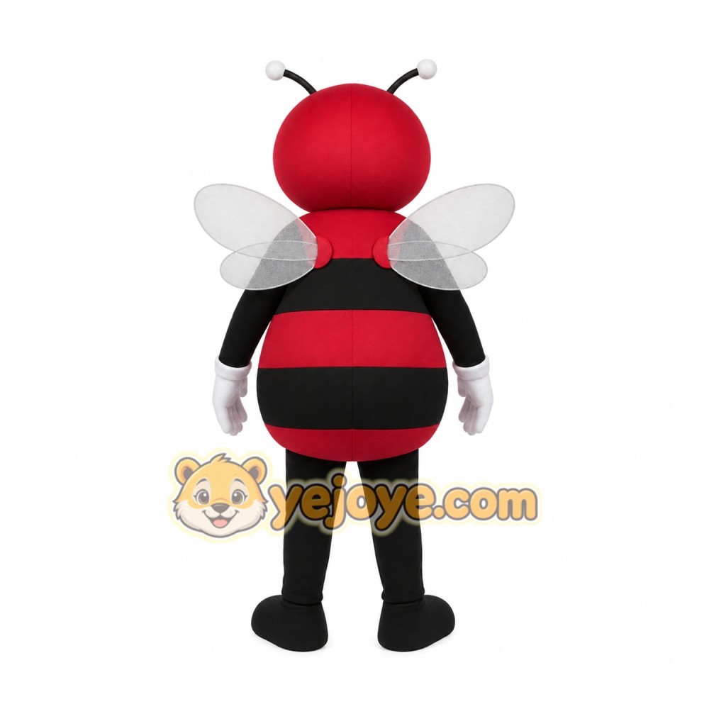 Red Bee Mascot Costume Red Bee Mascot Costume