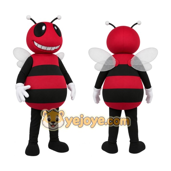 Red Bee Mascot Costume