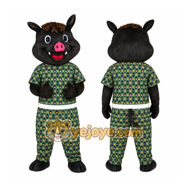 Black Hog Mascot Costume