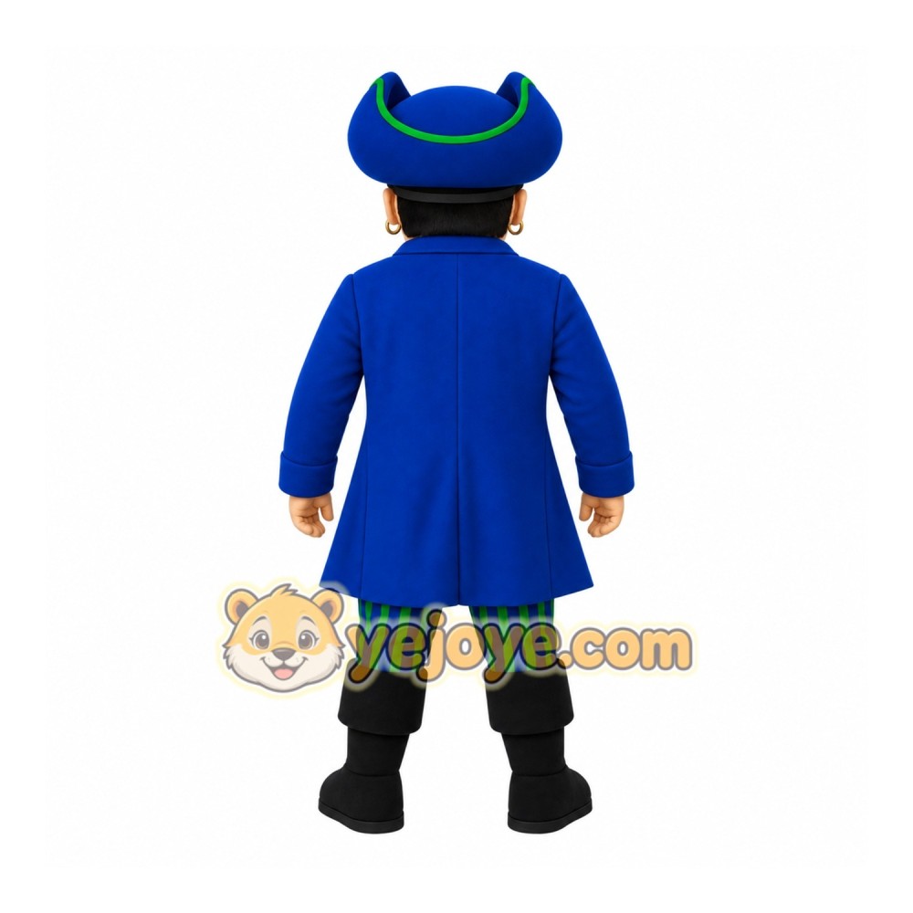 Blue Pirate Mascot Costume Blue Pirate Mascot Costume