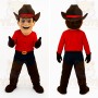 Red Cowboy Mascot Costume