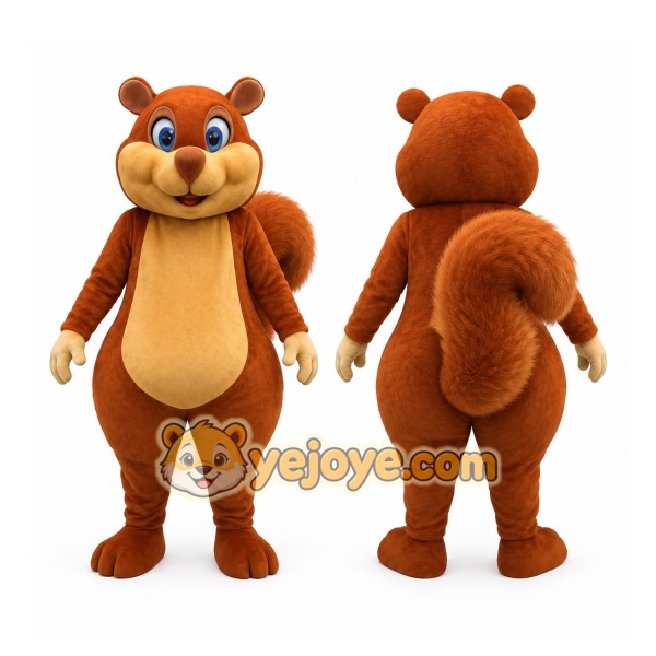 Brown Squirrel Mascot Costume