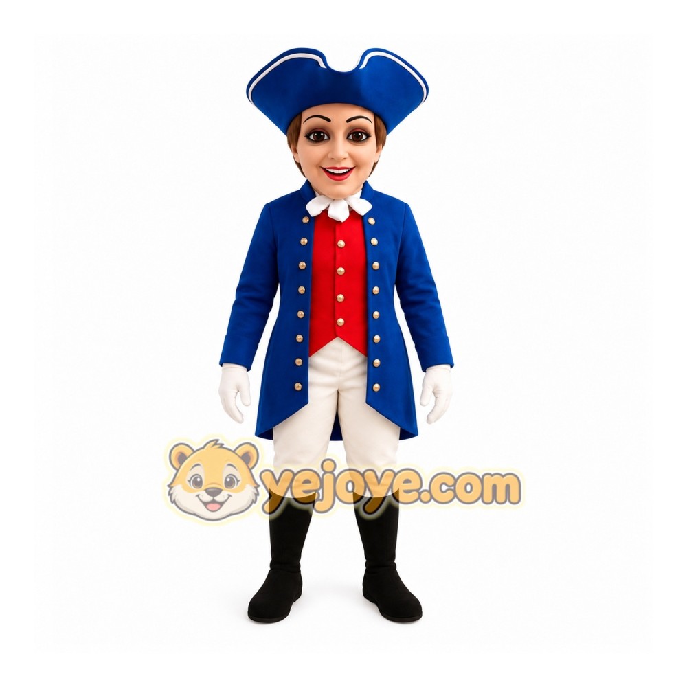 Blue Female Scholar Mascot Costume Blue Female Scholar Mascot Costume