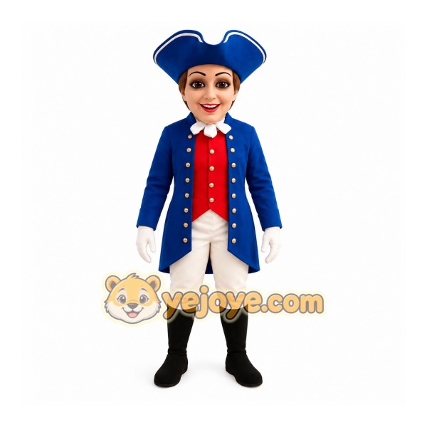 Blue Female Scholar Mascot Costume