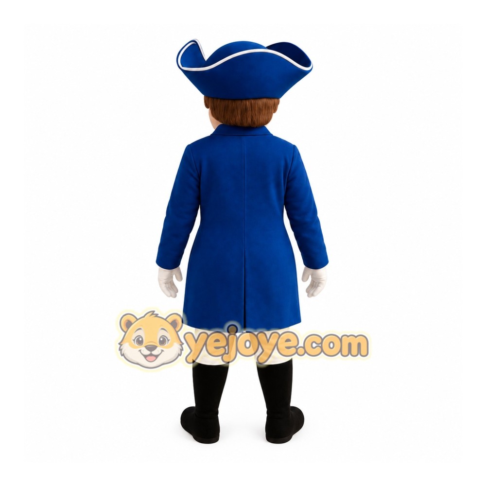 Blue Female Scholar Mascot Costume Blue Female Scholar Mascot Costume