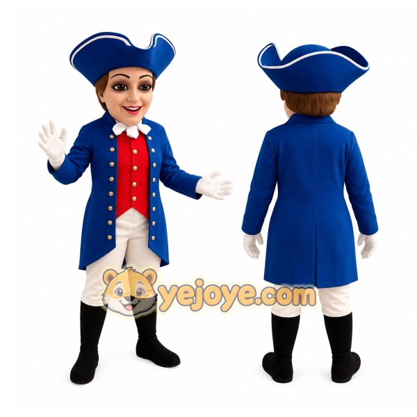 Blue Female Scholar Mascot Costume