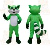Green Raccoon Mascot Costume
