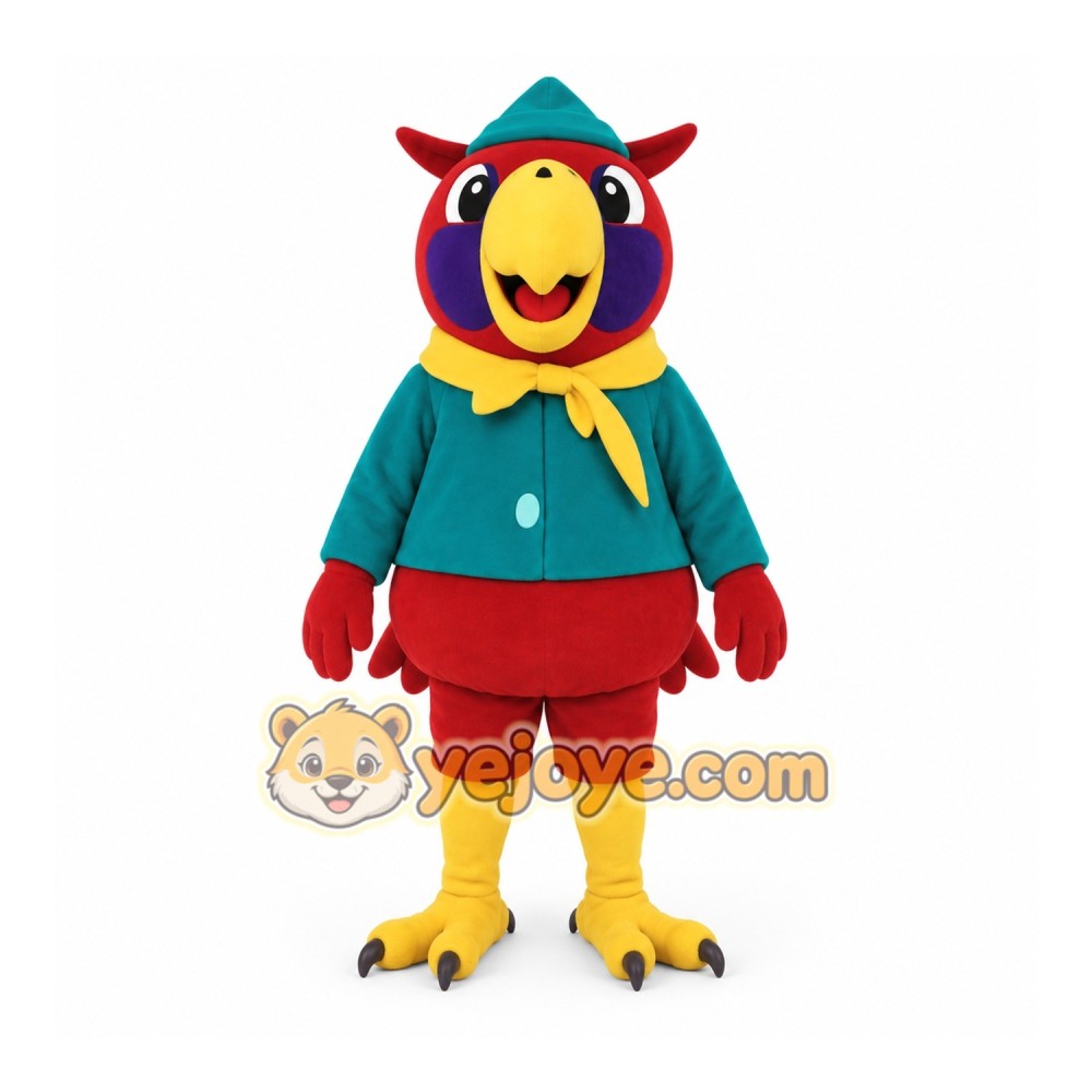 Red Parrot Mascot Costume Red Parrot Mascot Costume