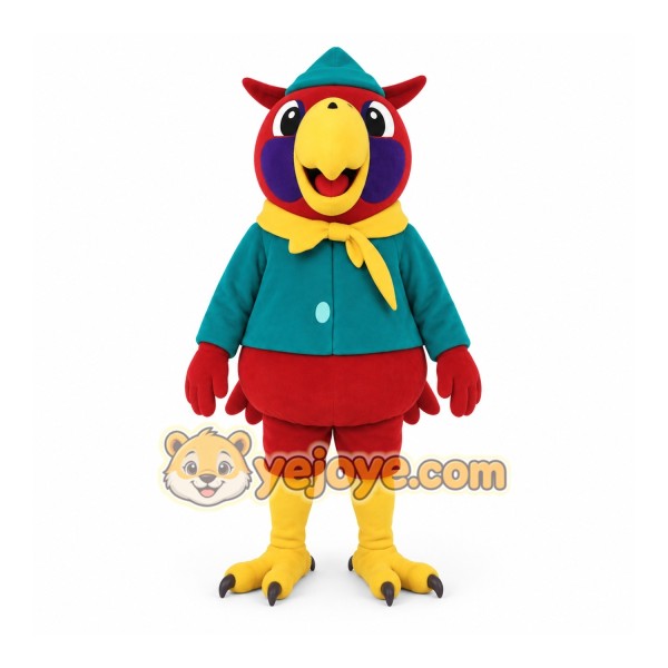 Red Parrot Mascot Costume
