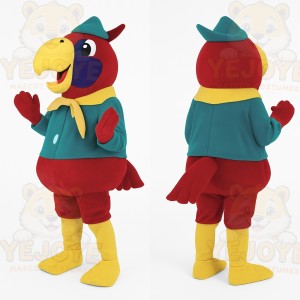 Red Parrot Mascot Costume