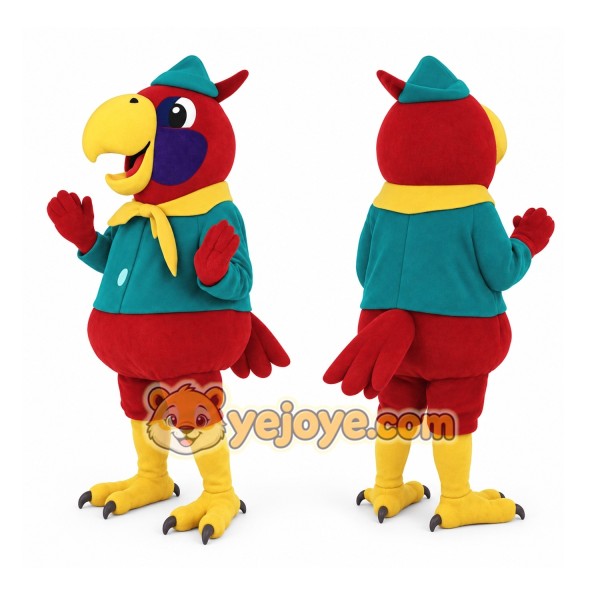 Red Parrot Mascot Costume