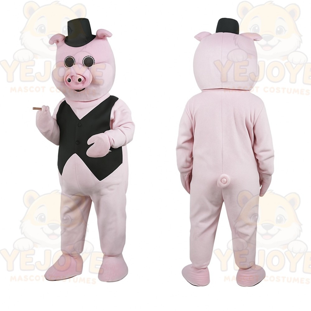 Pink Pig Mascot Costume