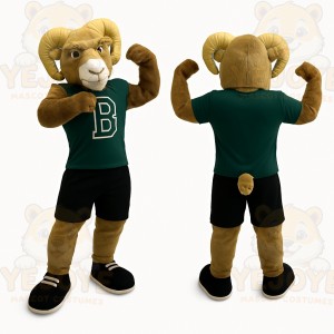 Brown Ram Mascot Costume