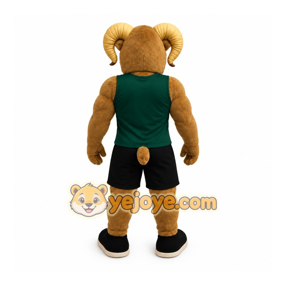 Brown Ram Mascot Costume Brown Ram Mascot Costume