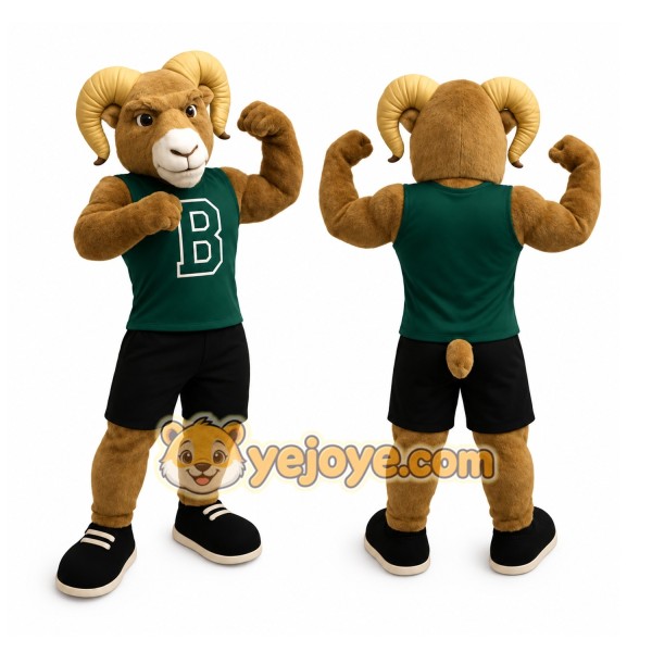 Brown Ram Mascot Costume