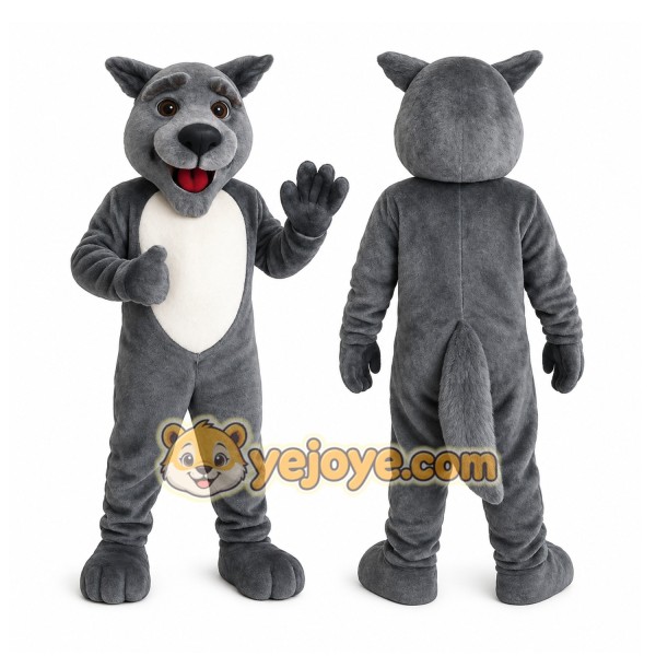 Gray Wolf Mascot Costume