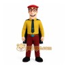 Yellow Superhero Mascot Costume Yellow Superhero Mascot Costume
