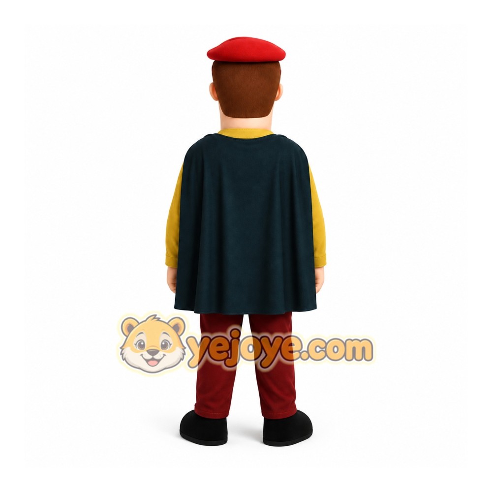 Yellow Superhero Mascot Costume Yellow Superhero Mascot Costume