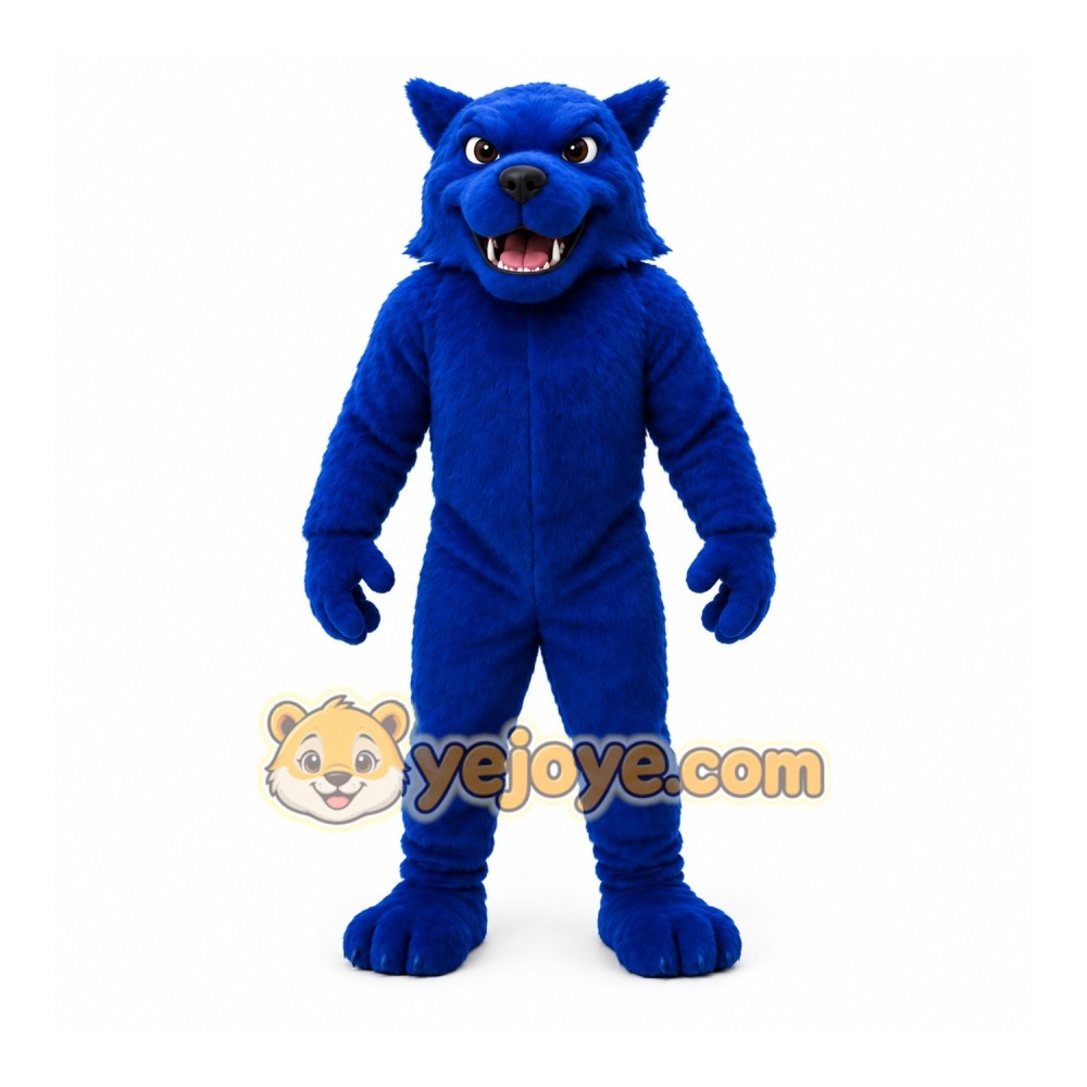 Blue Wolf Mascot Costume Blue Wolf Mascot Costume