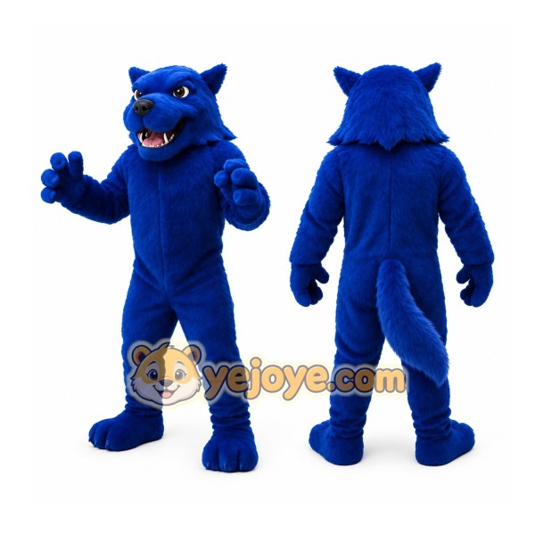 Blue Wolf Mascot Costume