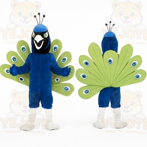 Blue Peacock Mascot Costume