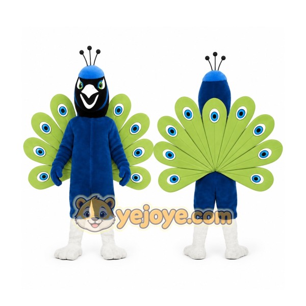 Blue Peacock Mascot Costume