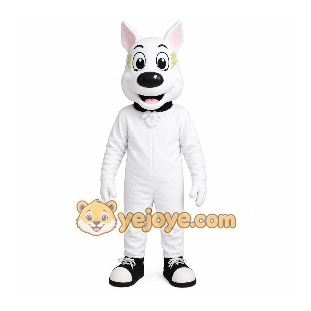 White Dog Mascot Costume
