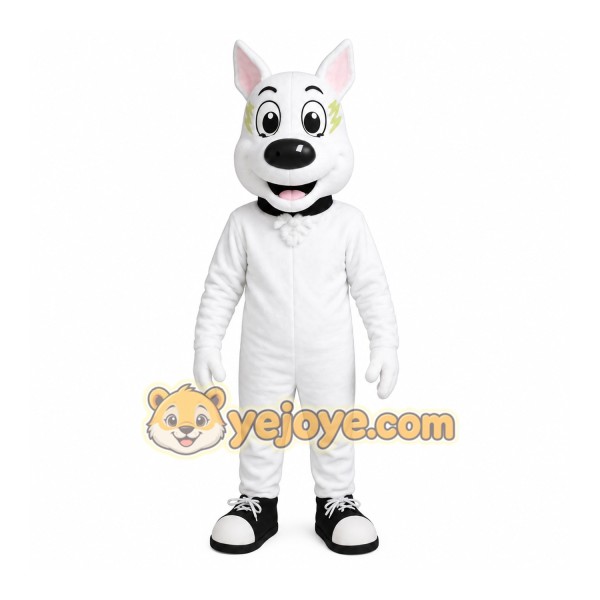 White Dog Mascot Costume