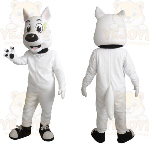 White Dog Mascot Costume