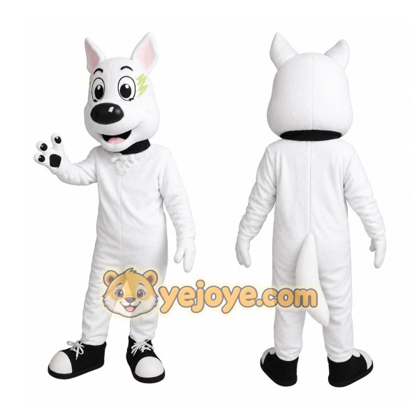 White Dog Mascot Costume