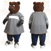 Gray Bear Mascot Costume