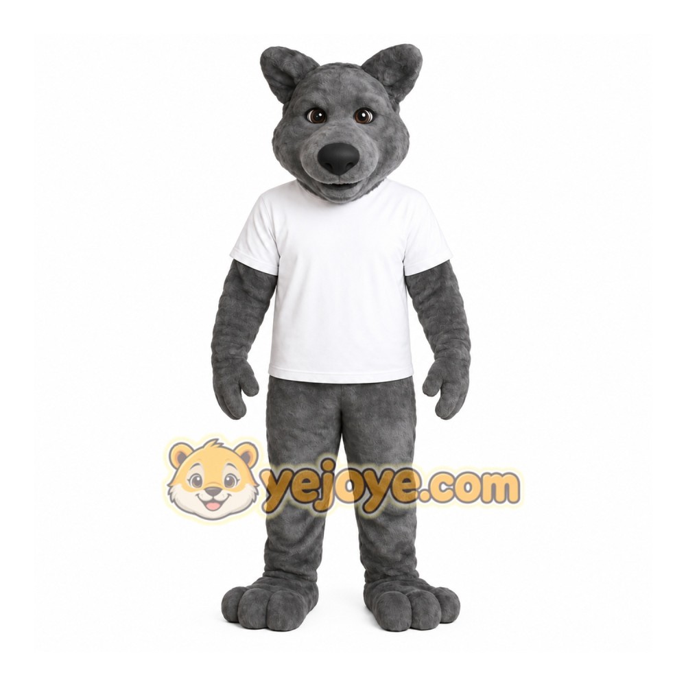 Gray Wolf Mascot Costume Gray Wolf Mascot Costume