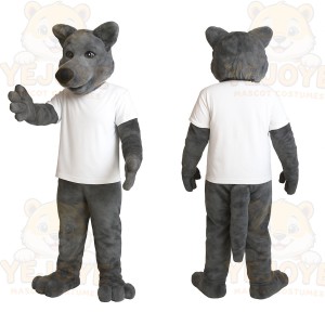 Gray Wolf Mascot Costume