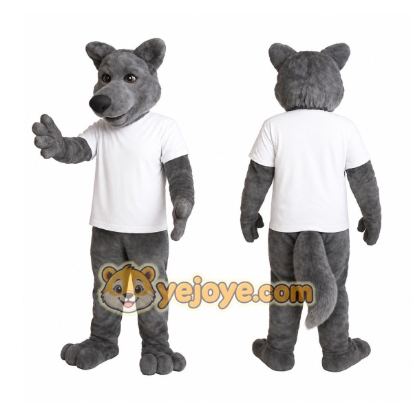 Gray Wolf Mascot Costume