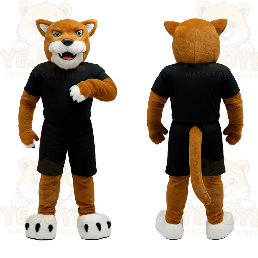 Brown Panther Mascot Costume