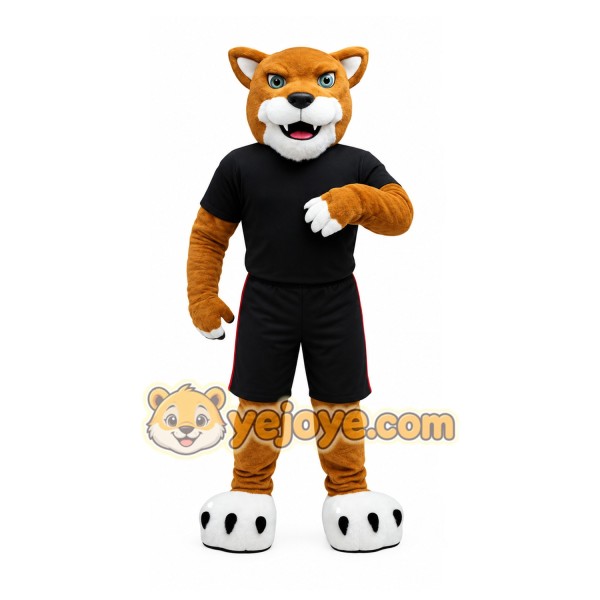 Brown Panther Mascot Costume