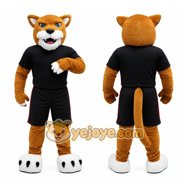 Brown Panther Mascot Costume