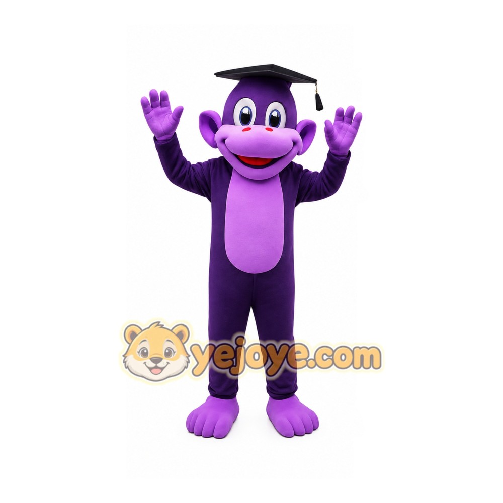 Purple Monkey Mascot Costume Purple Monkey Mascot Costume