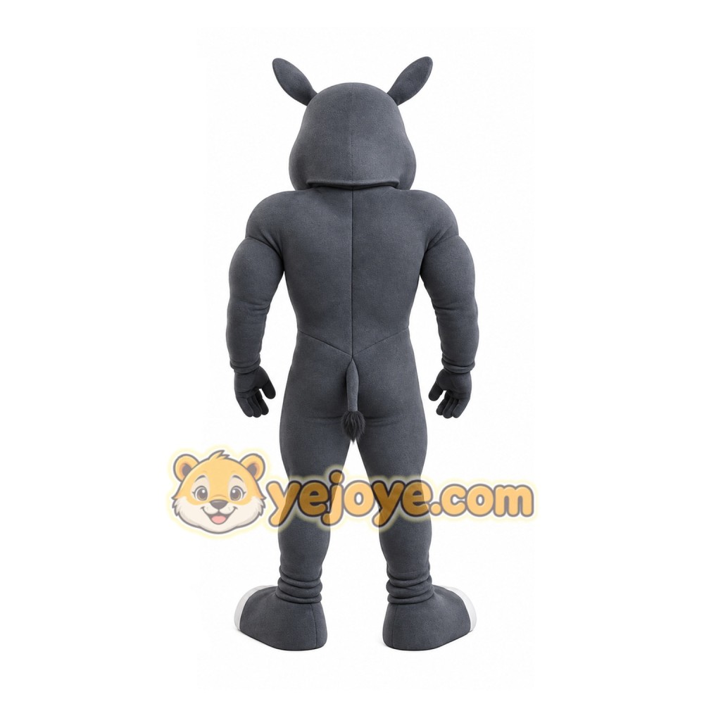 Gray Rhino Mascot Costume Gray Rhino Mascot Costume