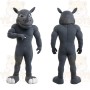 Gray Rhino Mascot Costume