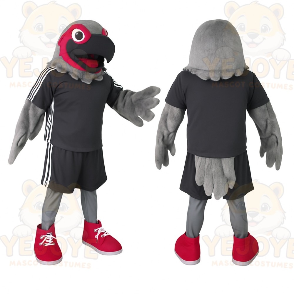 Gray Bird Mascot Costume