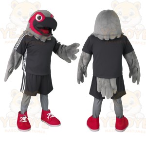 Gray Bird Mascot Costume