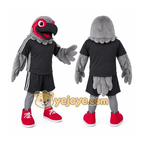Gray Bird Mascot Costume