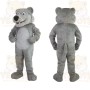 Gray Bear Mascot Costume