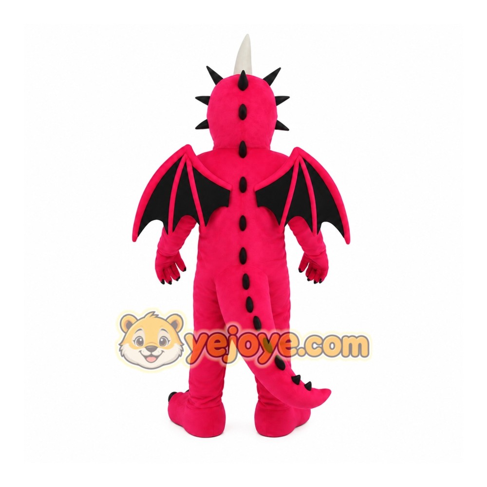 Pink Dragon Mascot Costume Pink Dragon Mascot Costume