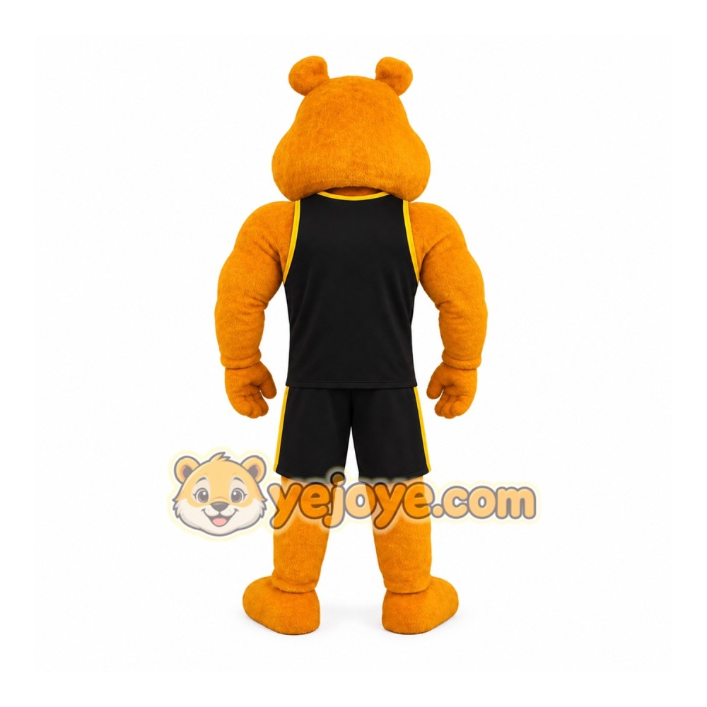 Orange Bulldog Mascot Costume Orange Bulldog Mascot Costume